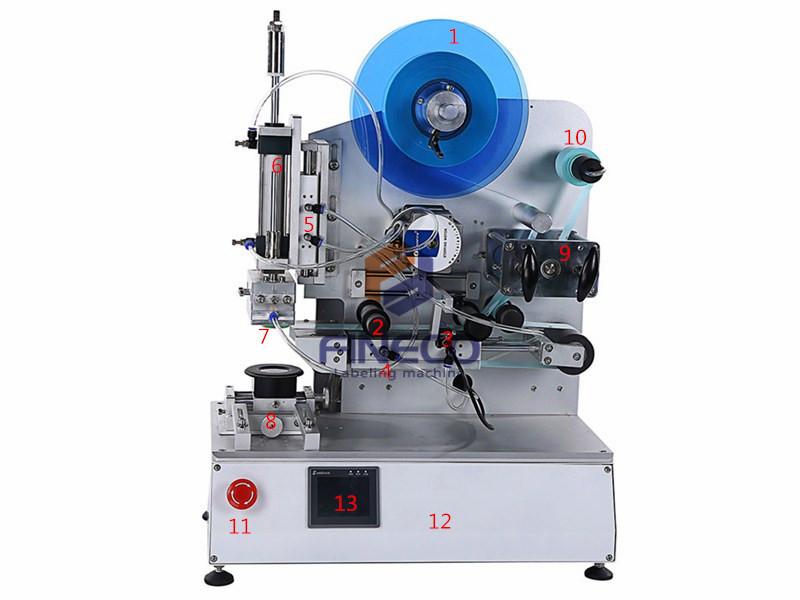 FK618 Semi Automatic High Precision Flat Labeling Machine with Light Curtain
