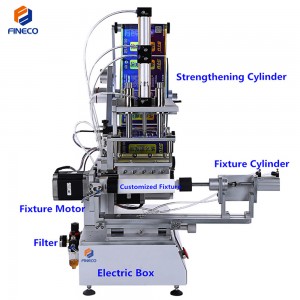 FK616A Semi Automatic double-barrelled bottle Sealant Labeling Machine