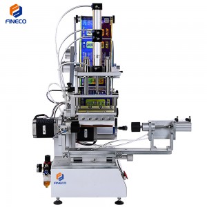 FK616A Semi Automatic double-barrelled bottle Sealant Labeling Machine