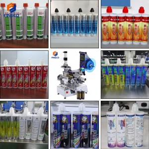 FK616A Semi Automatic double-barrelled bottle Sealant Labeling Machine